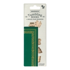 Bookminders Brass Page Markers - Tumbling Books