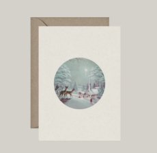 Dubbele kaart kerst / winterster - 100083