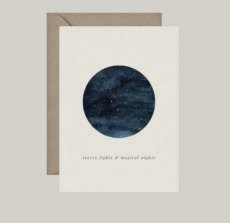 Dubbele kaart kerst / starry lights & magical nights - 100085