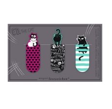 Magnetische boekenleggers / Ed the Cat (set van 3)