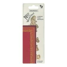 Bookminders Brass Page Markers - Alice in Wonderland