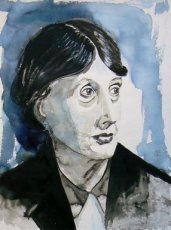 Aquarel Virginia Woolf