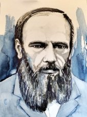 Aquarel Fjodor Dostojevski