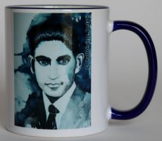 Mok met afbeelding van aquarel van Franz Kafka