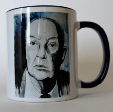 Vladimir Nabokov mok 01 Mok met afbeelding van aquarel van Vladimir Nabokov
